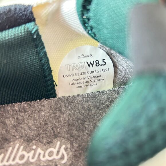 AllBirds NWOT Tree Runner Go Ivory Mesh Green Laces Sneakers Size 8.5 - Picture 9 of 10